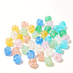 Lampwork Glass Beads Round 12mm Crackle Sugar Texture Foil 25pcs 2