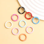 Zinc Alloy Trigger Spring Keyring Painted Kitten Paw 25mm 50pcs
