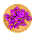 Silicone 3D Focal Beads Witch Hat Purple With Orange Buckle 2