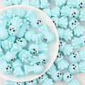 Silicone 3D Jellyfish Focal Beads Blue 20 pcs