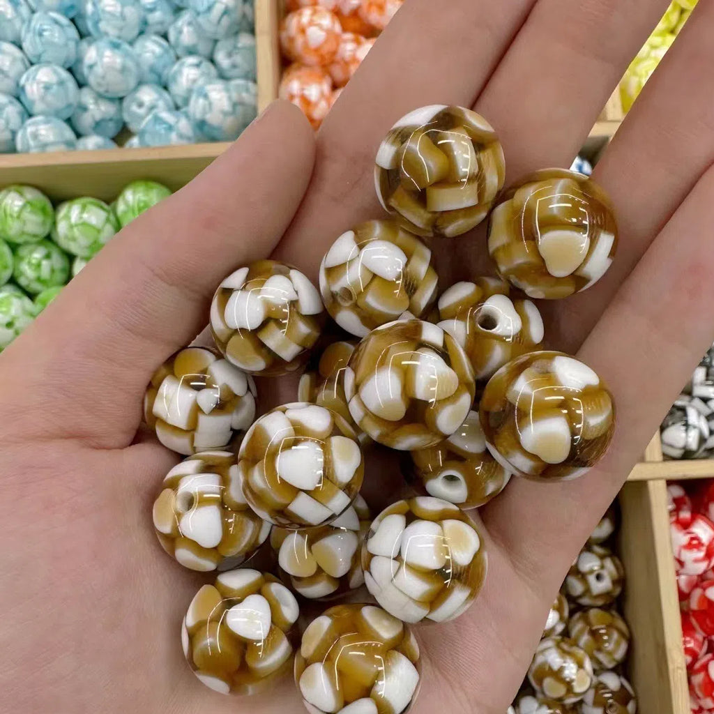 Tiny Heart Embeded Resin Beads 16mm Glossy Mixed Colors 20pcs 4