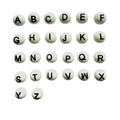 15mm Silicone Letter Beads Alphabet A-Z Solid Color Printed 26pcs 2