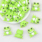 3D Smiling Frog Silicone Focal Beads 20 pcs