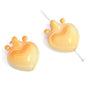 Heart Crown Acrylic Beads 17x19mm Glossy Pastel and Black 8pcs 6