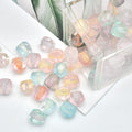 Resin Octagonal Faceted Candy Heart Beads 10mm Sparkling 100pcs 6
