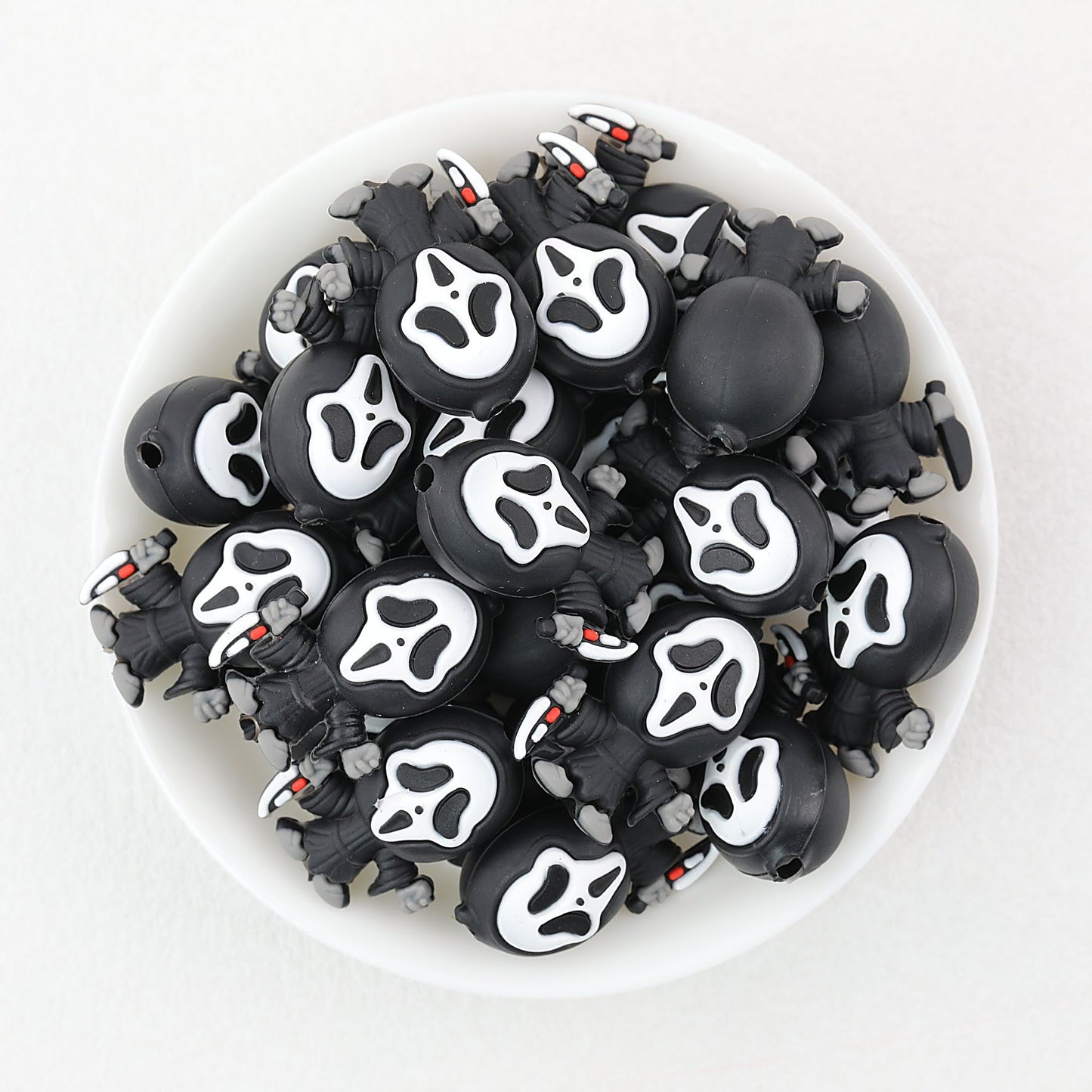 Silicone 3D Focal Beads Ghostface Front View Knife Accessory