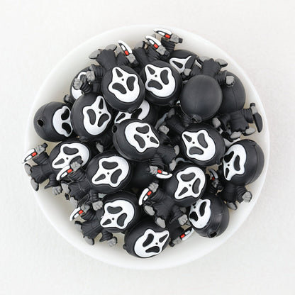 Silicone 3D Focal Beads Ghostface Front View Knife Accessory