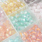 Resin Octagonal Faceted Candy Heart Beads 10mm Sparkling 100pcs 2