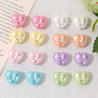 Glossy Heart Bow Acrylic Beads 16mm Approximately 100 Pcs 4