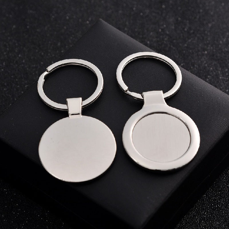 Creative Stainless Steel Blank Keychain Durable Zinc Alloy for Men 8