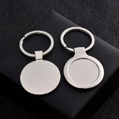 Creative Stainless Steel Blank Keychain Durable Zinc Alloy for Men 8