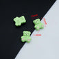 Teddy Bear Metal Beads 15mm Baking Painted Fabric Design 10pcs 8