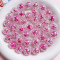 Sparkling Round Acrylic Beads 16mm Crackled Glass Effect 10pcs 2