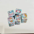 Kitten Holding Fish Acrylic Square Beads 14mm Pastel 10pcs