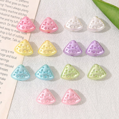 Colorful 15mm Triangle Acrylic Beads Shiny Macaron Style 100g 3
