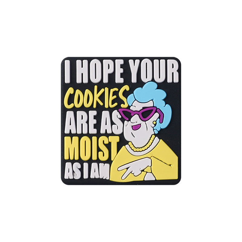 Silicone Focal Beads Granny With Sunglasses I Hope Your Cookies Are As Moist As I Am 20pcs