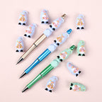 Silicone 3D Focal Beads Summer Dwarf Holding Flamingo 6