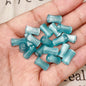 Imitation Jade Bamboo Section Resin Beads 12mm Glitter Powder 10pcs 8