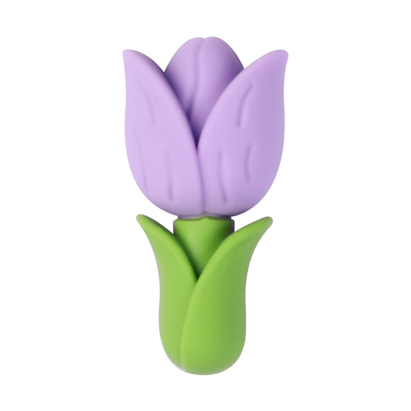 Silicone 3D Focal Beads Tulip Detailed Petals Vibrant Colors 20pcs 12