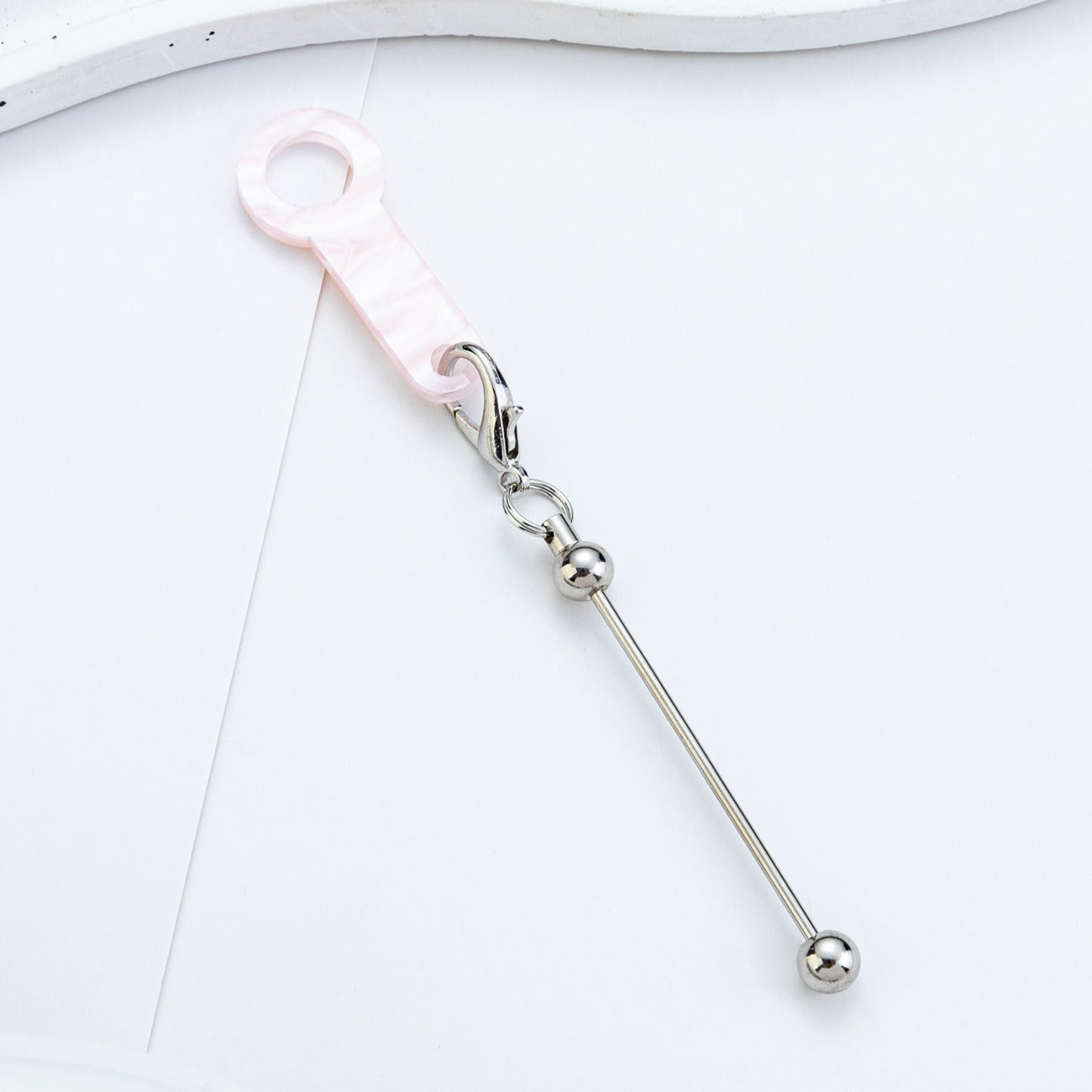 Beadable Cup Charms Glitter Marble Texture