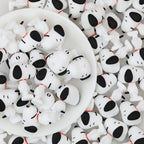 3D Character Shaped Silicone Focal Beads Snoopy Design 20pcs