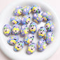 Hand-Painted Dinosaur Egg Acrylic Beads 16x24mm Colorful 5pcs 8