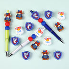 USA 250th Anniversary Silicone Focal Beads Patriotic Shapes 3D 20pcs 6