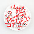 3D Cute Snowman Silicone Focal Beads