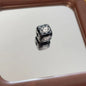 Black Plaid Puppy Square Acrylic Beads 14mm 10pcs 5