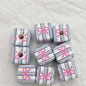 Printed Square Acrylic Beads 14mm Fresh Pink Tone 10pcs 13