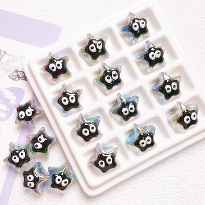 Glow Star Acrylic Beads 19mm Light In The Dark 5pcs 7