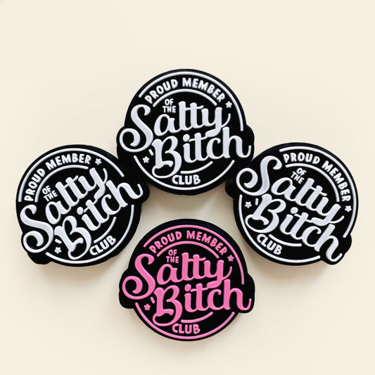 Silicone Focal Beads Proud Member Salty Bitch Club Script 20pcs