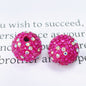 Colored Clay Ball Rhinestone Beads 16mm Glass Glaze 20pcs 12