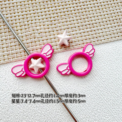 Wand Metal Beads Painted Anime Style Alloy 10pcs 9