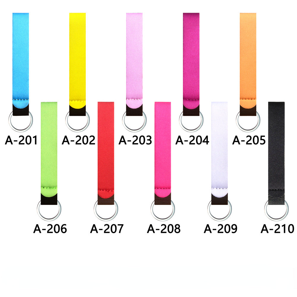Neoprene Sanitizer Chapstick Holder Wrist Strap Keychain 10pcs 2