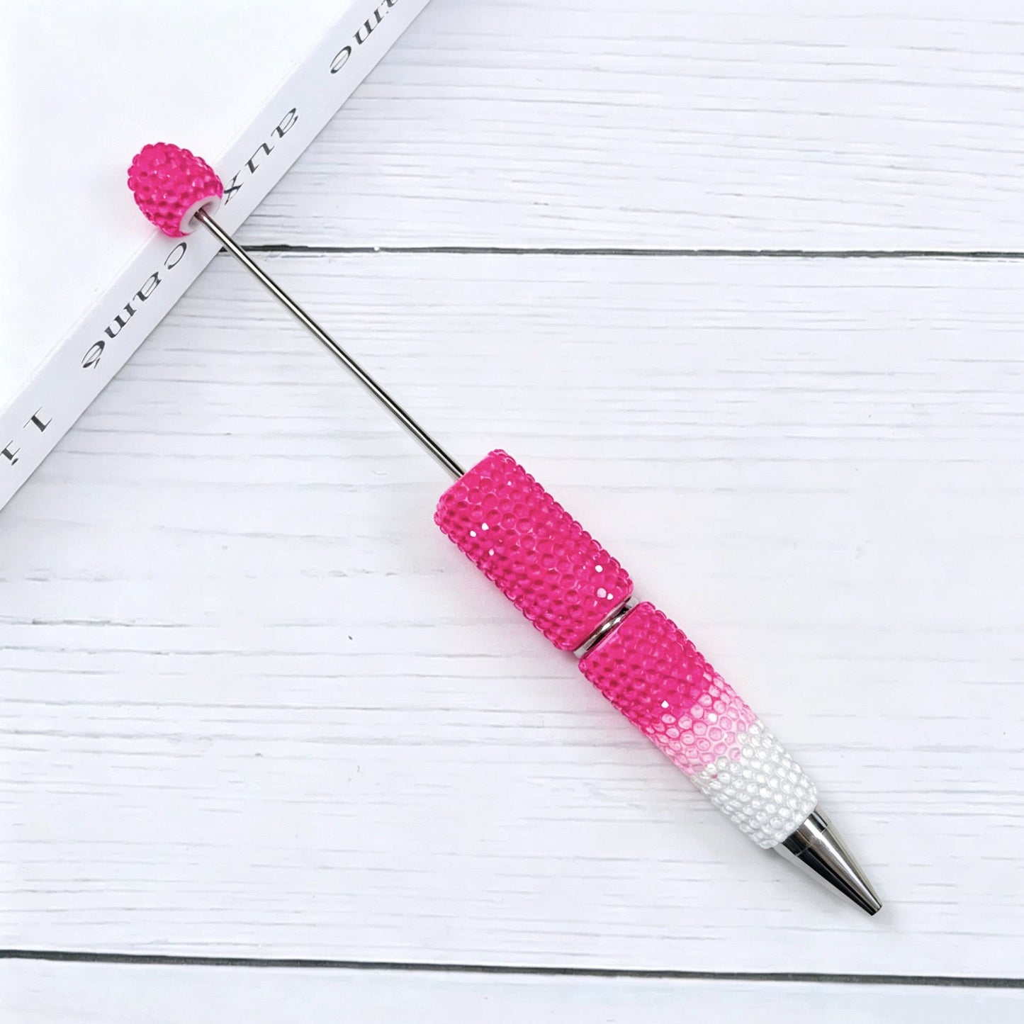 Creative DIY Candy Color Matching Rhinestones Beadable Pen 13