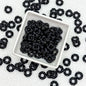 Acrylic Wavy Spacer Beads 12mm Baking Painted Colorful 50pcs - Black
