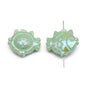 Painted Cat Fish Acrylic Beads 26x22mm Glossy Iridescent 8pcs 10
