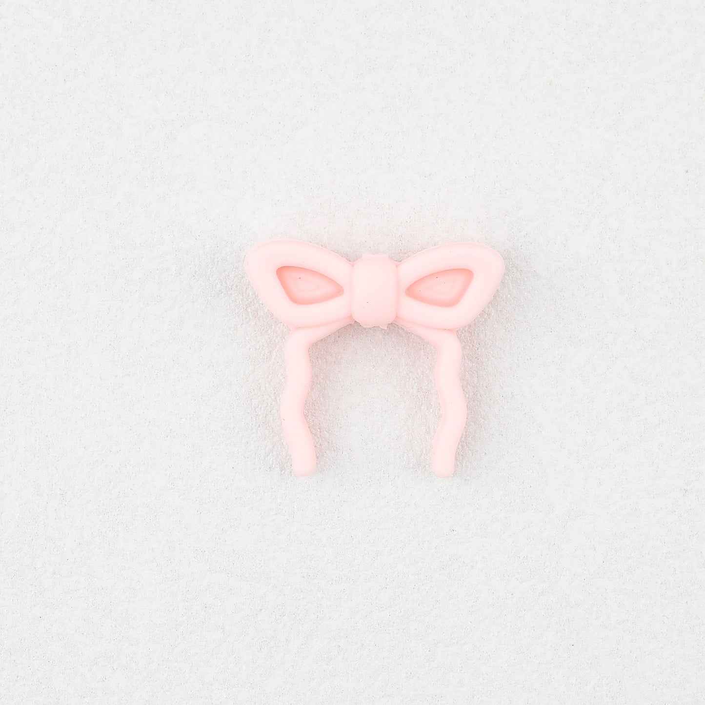 Colorful Bow Silicone Focal Beads with Hole 20 pcs - Pink
