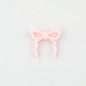 Colorful Bow Silicone Focal Beads with Hole 20 pcs - Pink