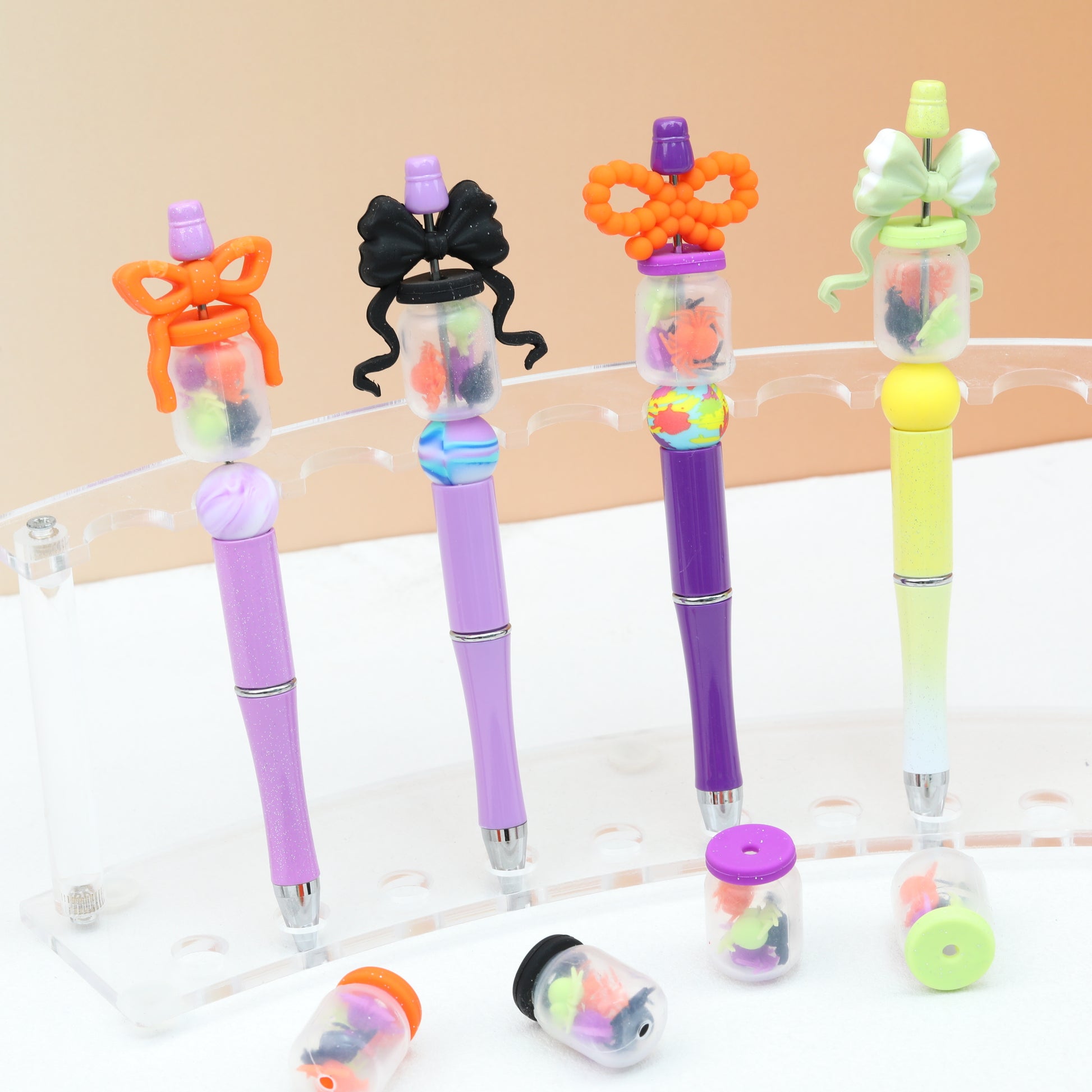 3D Halloween Silicone Focal Beads Spider Design 20pcs 3