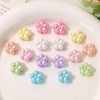 Pearl Shine Acrylic Plum Blossom Flower Beads 12mm 130pcs 2