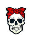 Silicone Focal Beads Halloween Skull with Bandana 20pcs