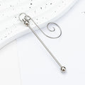Beadable Hook Metallic Colorful Tips Swirl Shape 12.9cm 2