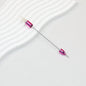 Beadable Double Head Point Drill Nail Tool Metal Handle 12.2cm - rose red