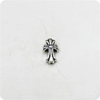 Cross Metal Beads 17mm Vintage Antique Silver Tone 50pcs