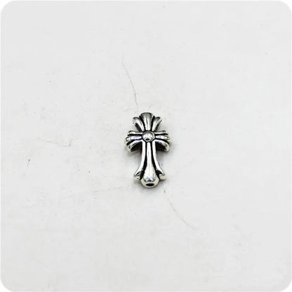 Cross Metal Beads 17mm Vintage Antique Silver Tone 50pcs