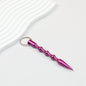 Self Defense Keychain Alloy Aviation Aluminum Bamboo Design - purple