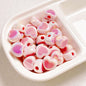 Cream Color Heart Acrylic Beads 12x14.5mm Large Hole 10pcs 8