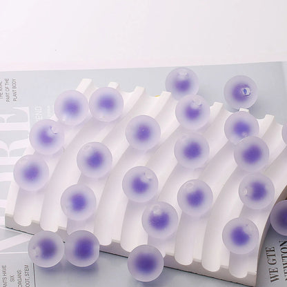 Rubberized Matte Acrylic Beads 16mm Frosted Colorful Core 50pcs 7